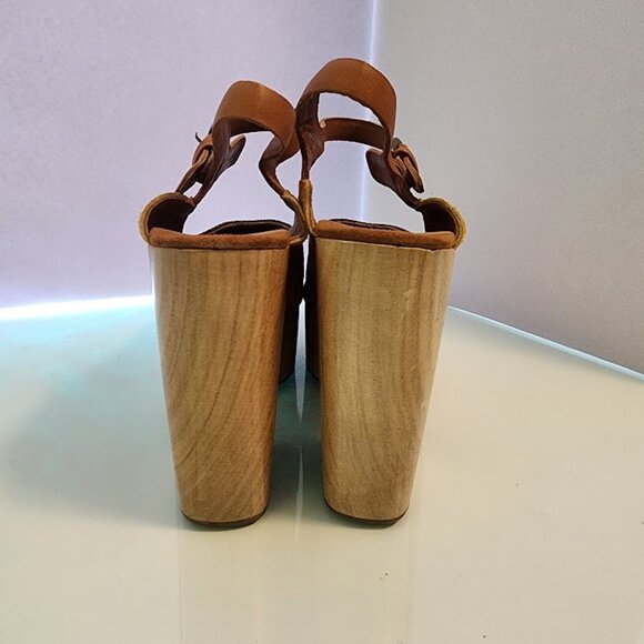 Rachel Comey Alton Brown Suede Platform Clogs - Picture 7 of 8